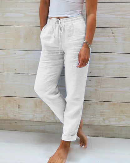 Women's Tailored Trousers | High-Waisted Wide-Leg Summer