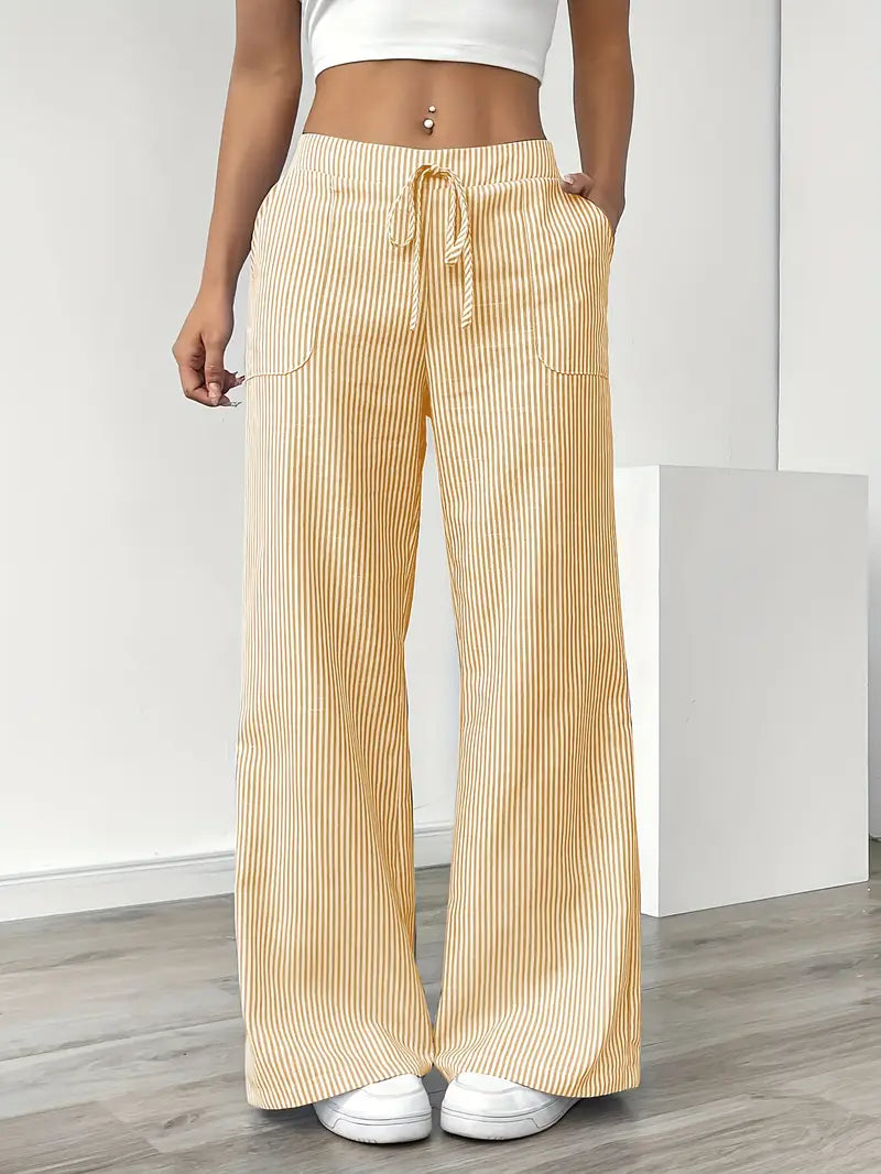 Women's Tailored Trousers | High-Waisted Wide-Leg Summer