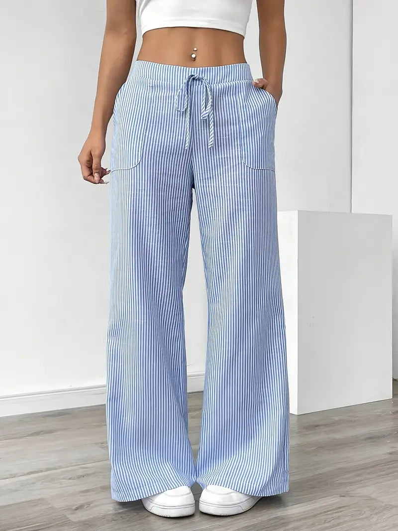 Women's Tailored Trousers | High-Waisted Wide-Leg Summer