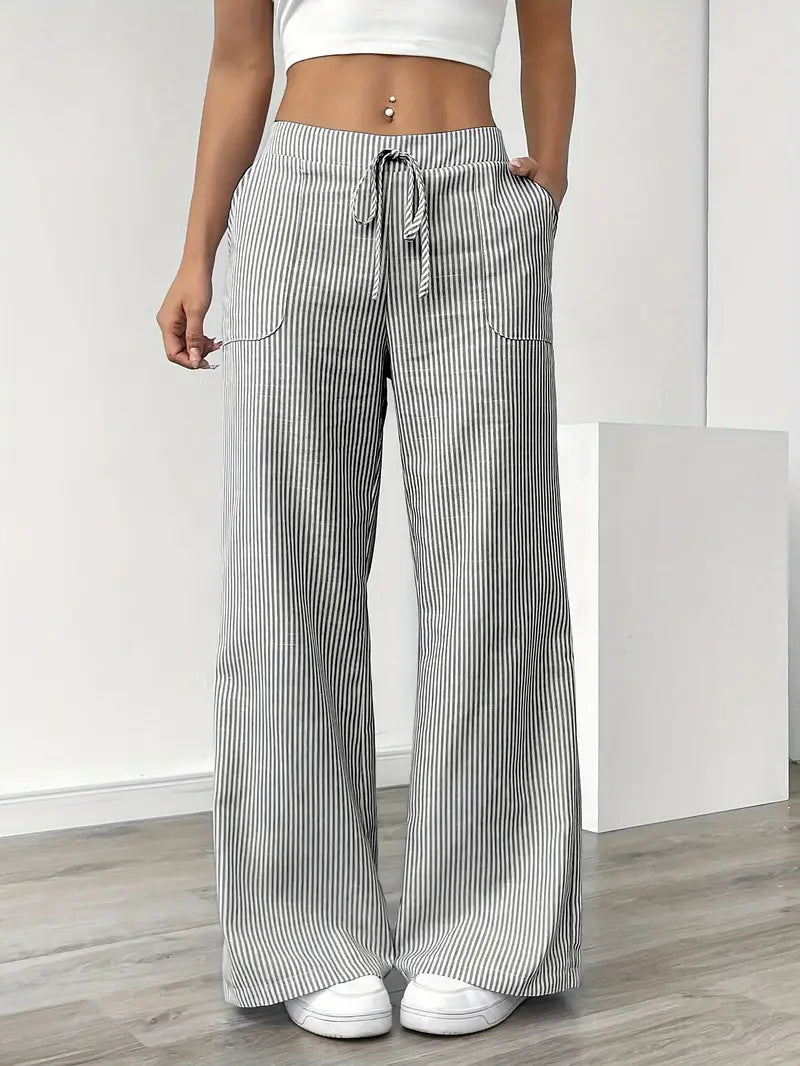 Women's Tailored Trousers | High-Waisted Wide-Leg Summer