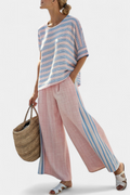 Women's Tailored Trousers | Striped Blue