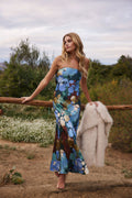 Women's Vacation Maxi Dress | Floral Draped