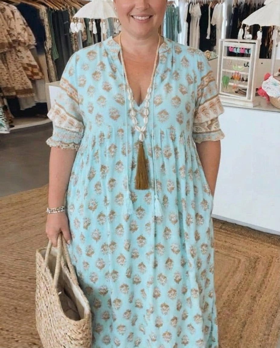 Women's Vacation Maxi Dress | Printed Midi