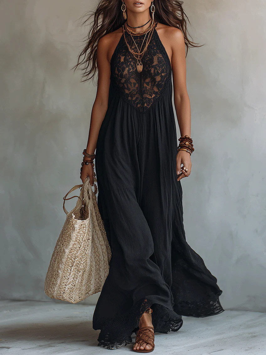 Women's Vacation Maxi Dress | Sleeveless Draped