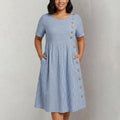 Women's Vacation Maxi Dress | Striped A-Line