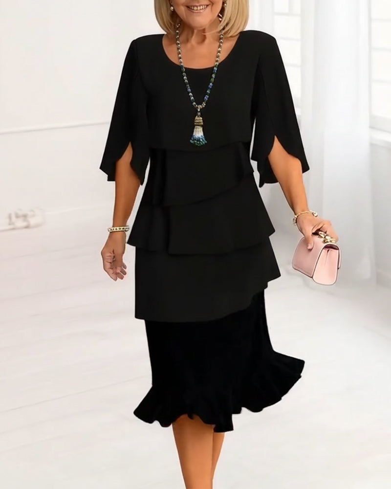 Women's Wedding Guest Dress | A-Line Ruffle