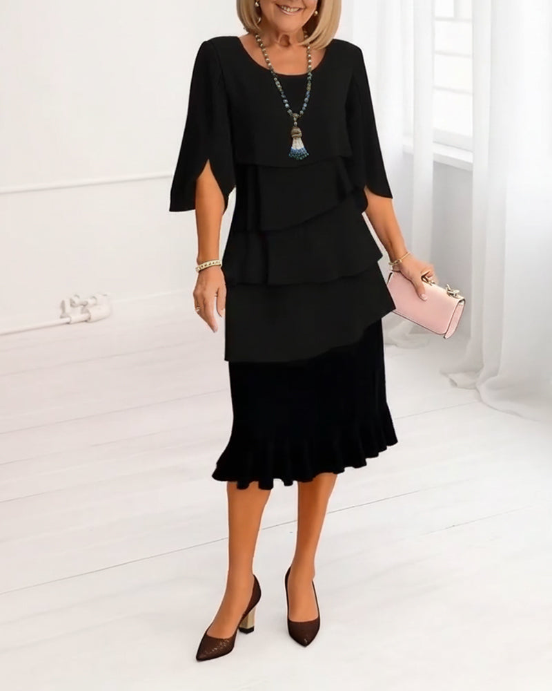 Women's Wedding Guest Dress | A-Line Ruffle