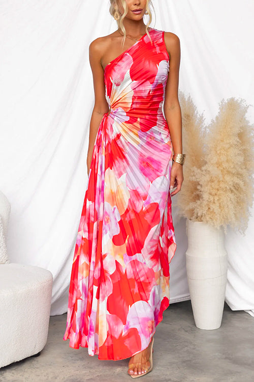 Women's Wedding Guest Dress | One-Shoulder Pleated