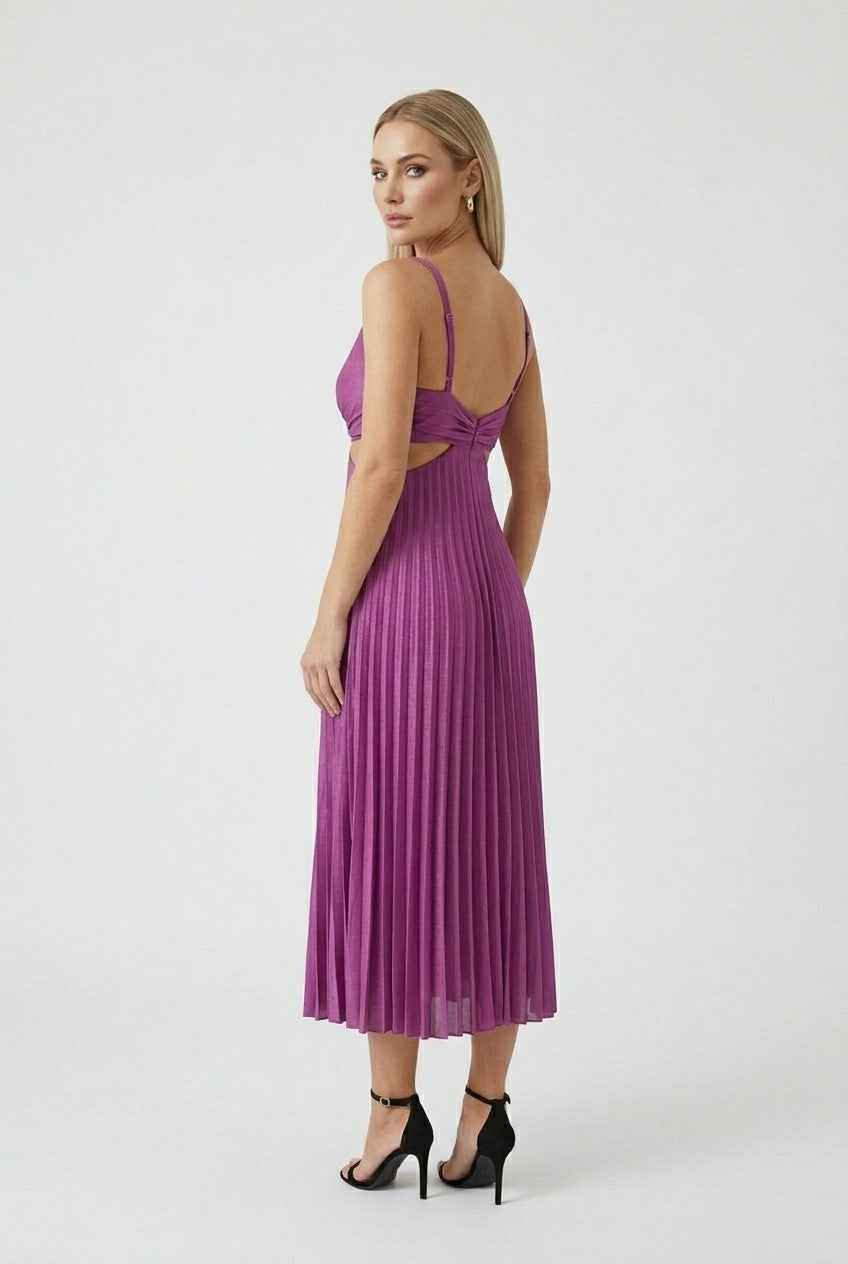 Women's Wedding Guest Dress | Pleated Midi