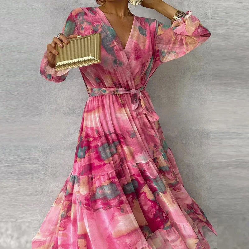 Women's Wedding Guest Gown | Floral Wrap
