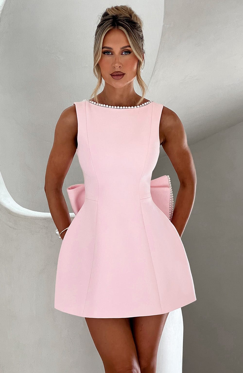 Women's Wedding Guest Gown | Sleeveless Mini