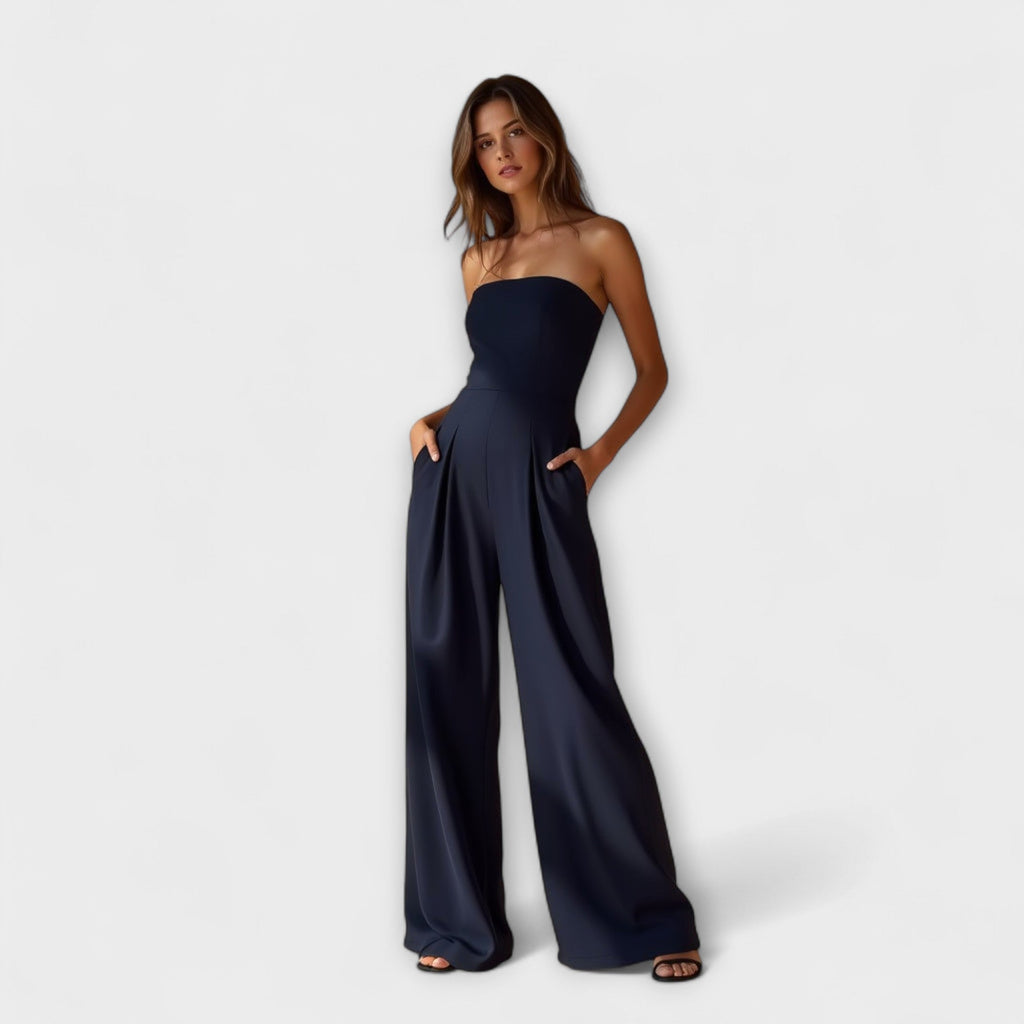 Women's Wide-Leg Jumpsuit | Strapless Garden-Party