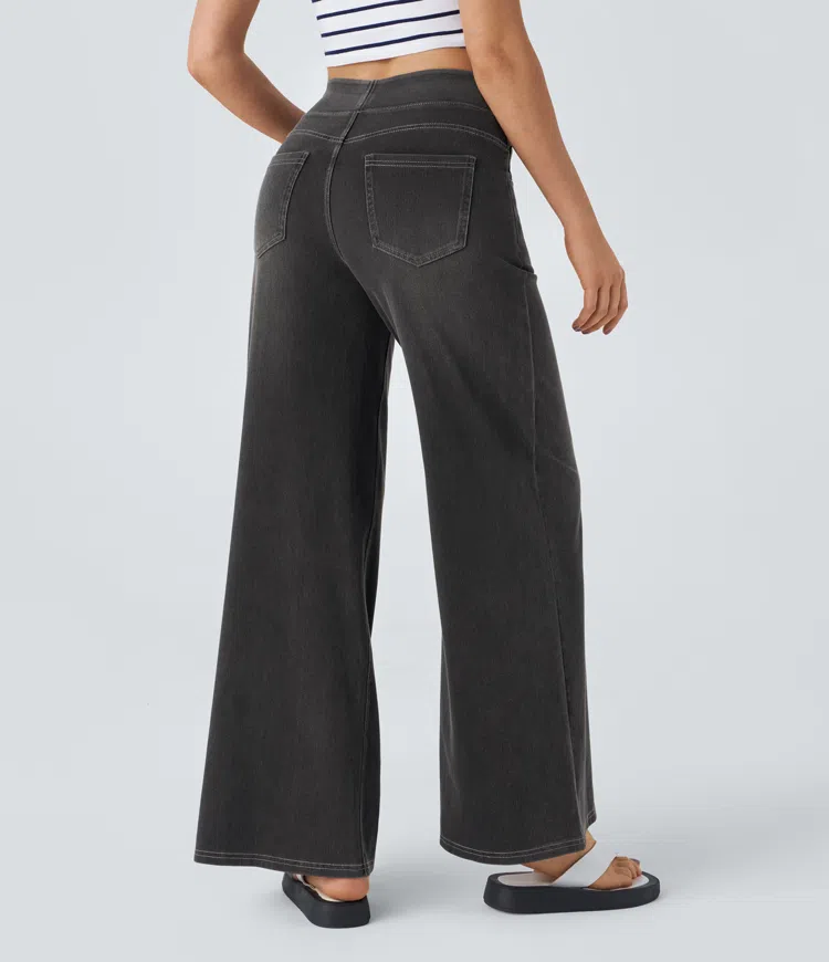 Women's Wide-Leg Pants | Waisted Jeans