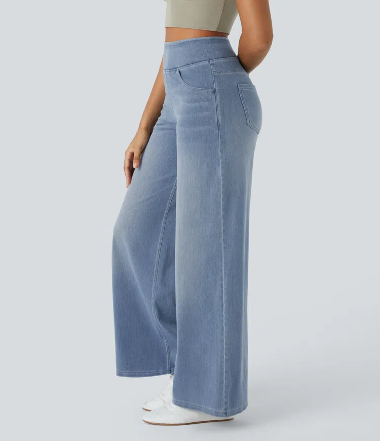 Women's Wide-Leg Pants | Waisted Jeans
