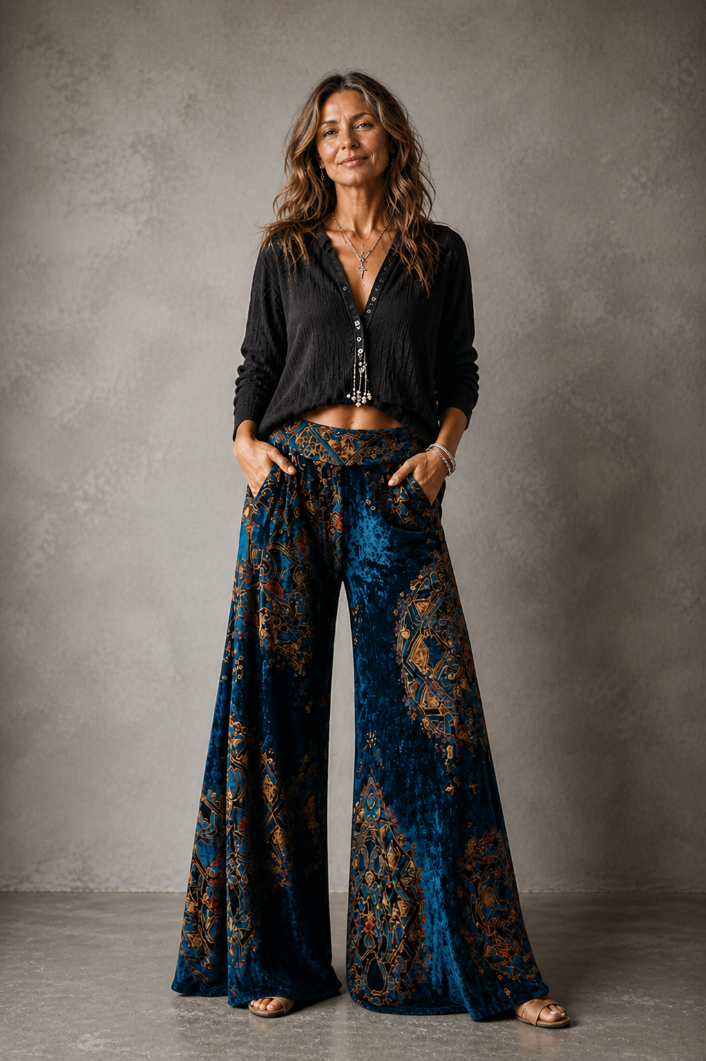 Women's Wide-Leg Trousers | Boho High-Waisted Summer